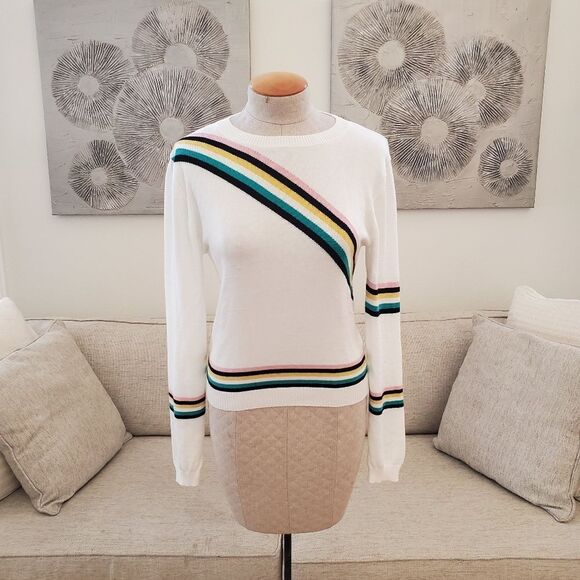 💗 TOPSHOP 💗 Chevron Fine Gauge Sweater - [Size 10] - Picture 5 of 14